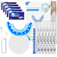 Los mejores  - Blanqueador Dental- Nivlan Kit de Blanqueamiento Dental Profesional- con 16 Luces LED- Gel Blanqueador de Dientes Para…